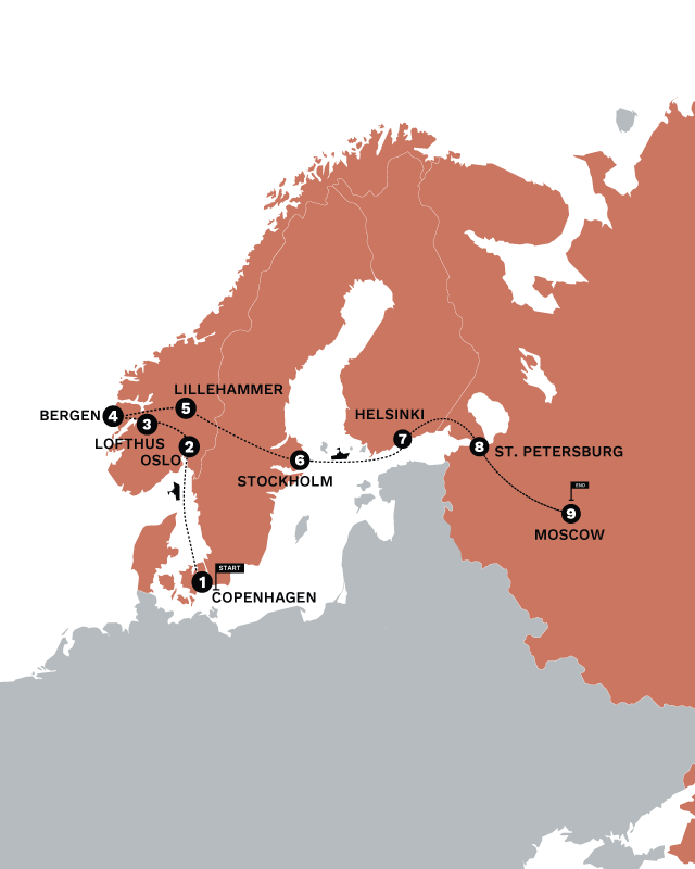 Scandinavia and Russia Map
